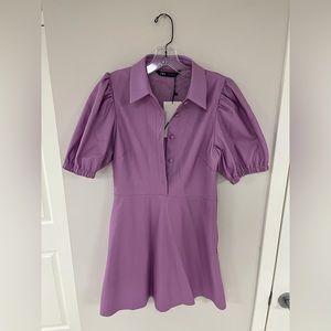 Zara Lavender Leather Dress Size Medium *Brand New W/ Tag!*